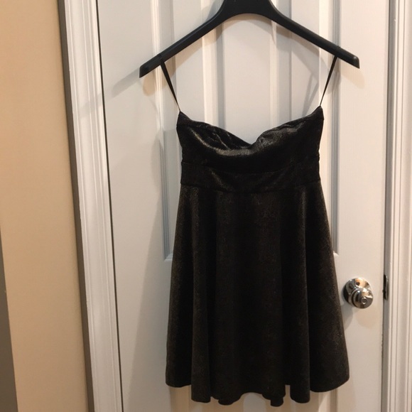 🌷NEW🌷 Free People Gold Black Sparkle Dress - Picture 2 of 10